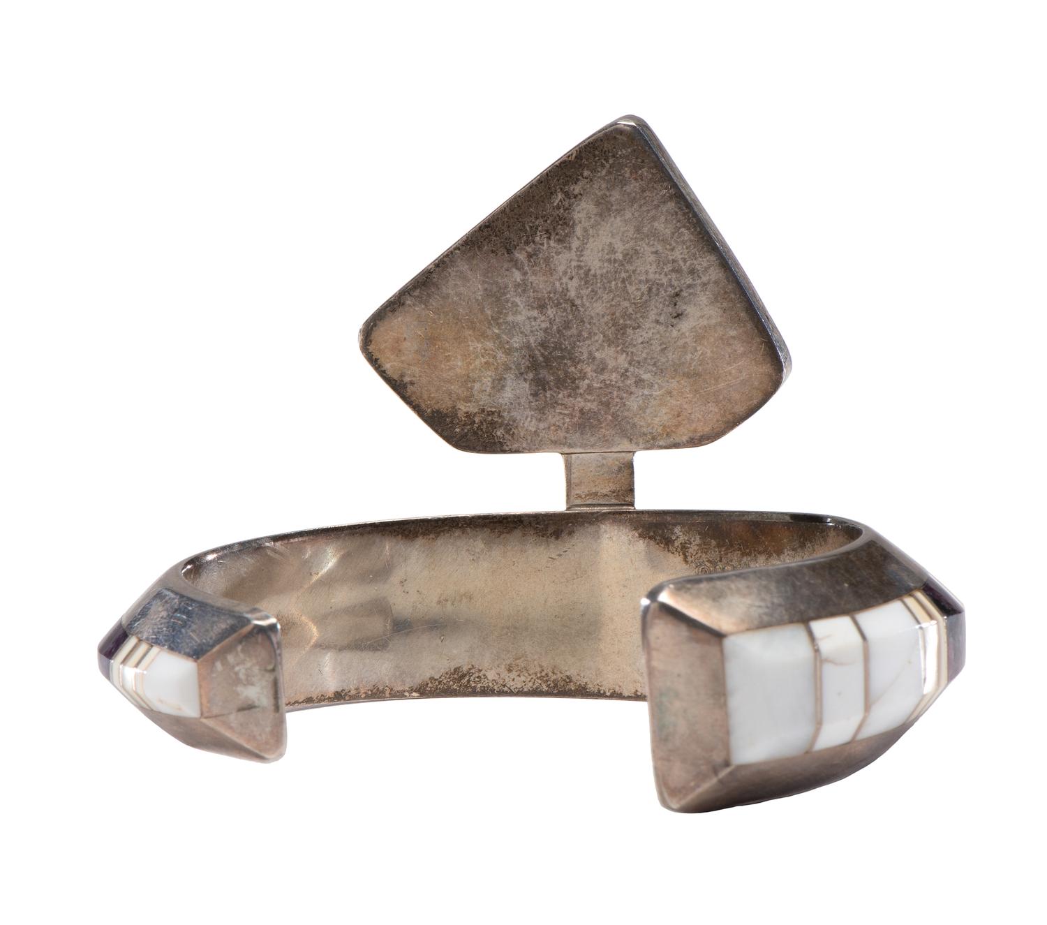 Sterling Silver and Channel Inlay Cuff Bracelet Lot is located and will ship from Denver, Colorado.