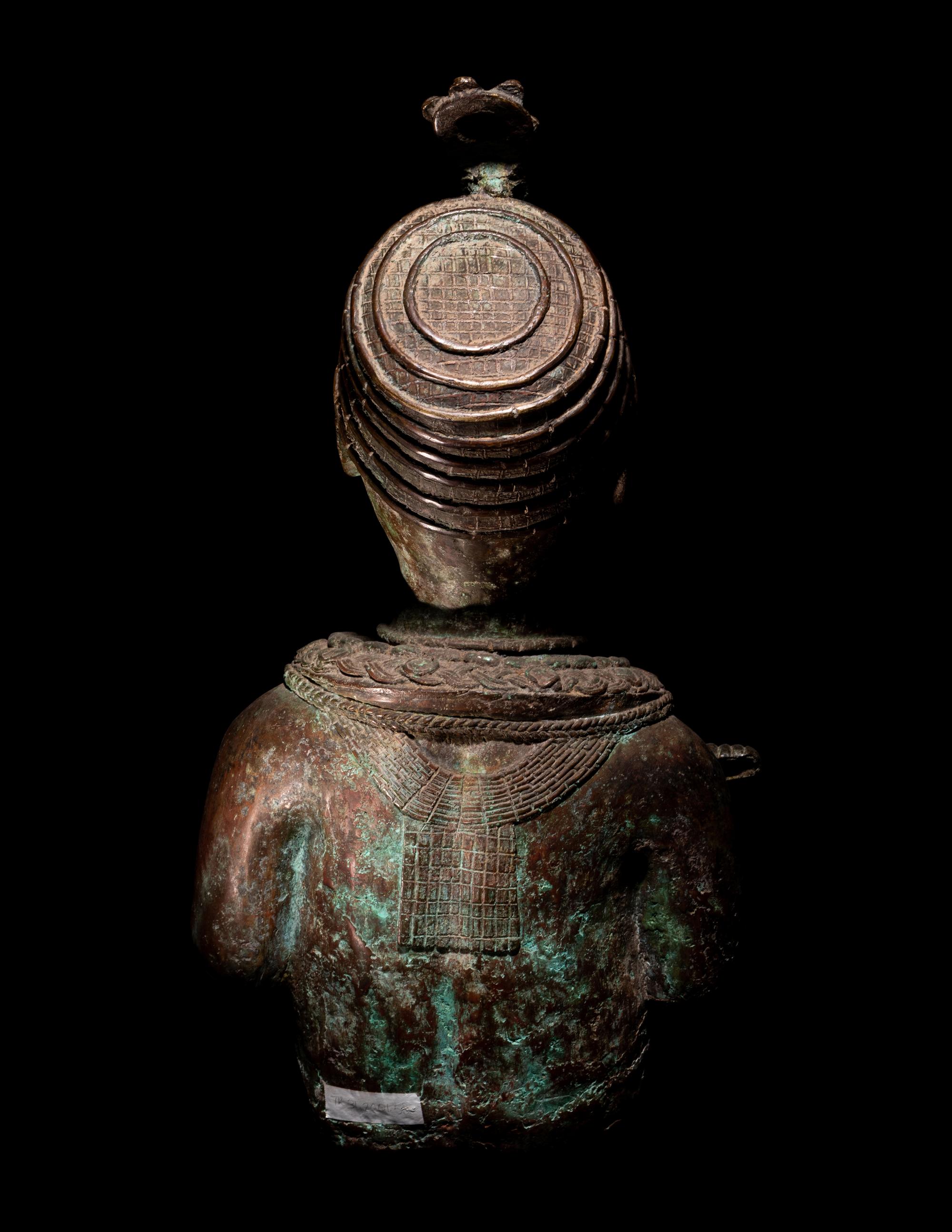 A Benin Style Bronze Bust of an Ife Ruler