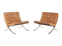 Pair of Barcelona Lounge Chairs Knoll International, USA