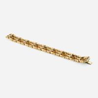 An 18K Yellow Gold and Glass Bracelet