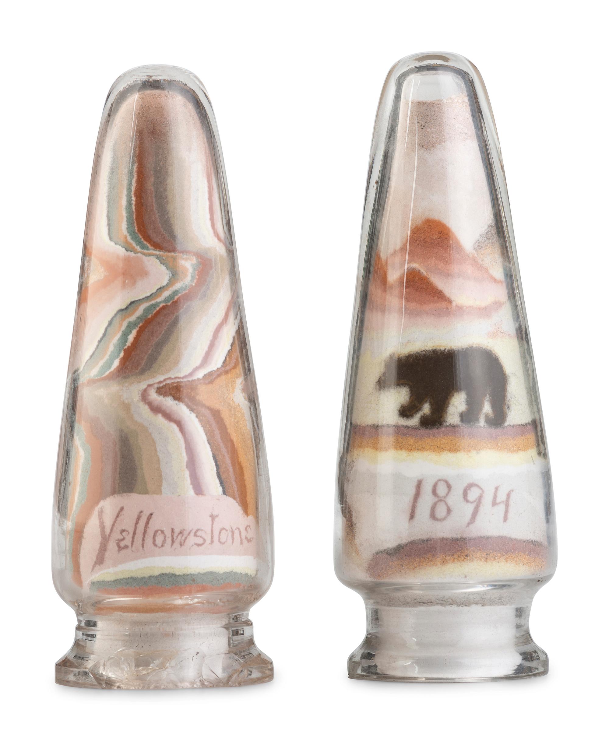 Two Yellowstone Sand Art Bottles