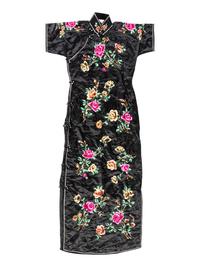 Three Chinese Embroidered Silk Satin Clothing Articles
