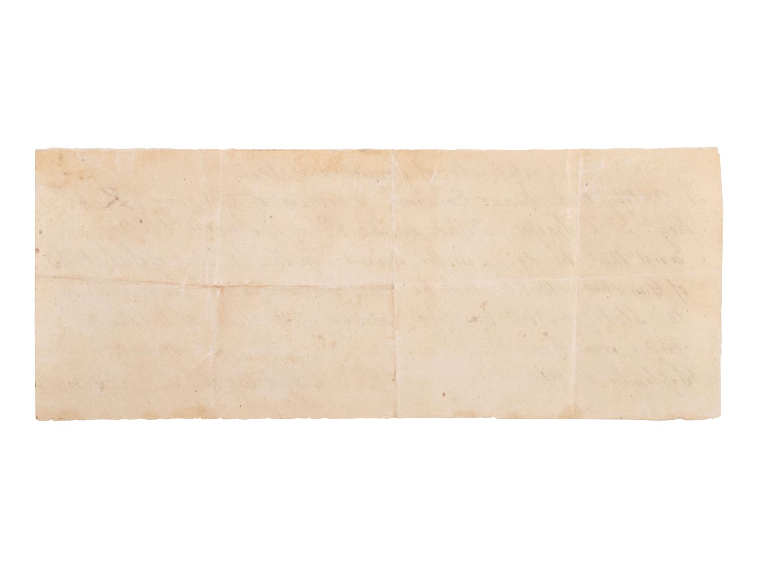 [CIVIL WAR]. "Certificate of Service of a Soldier" for Pvt. Isaac Earnheart, 5th NC, KIA Gettysburg.