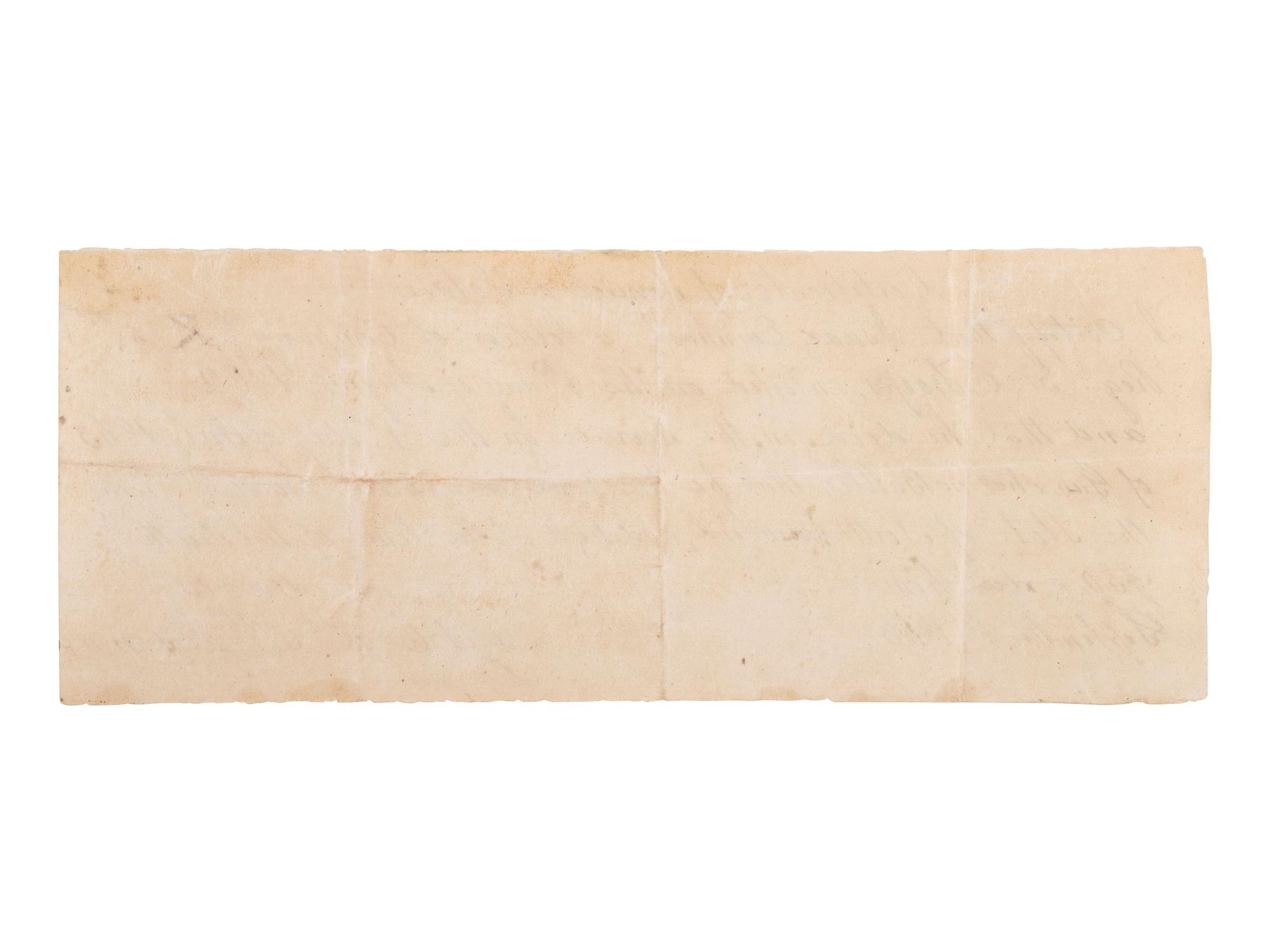 [CIVIL WAR]. "Certificate of Service of a Soldier" for Pvt. Isaac Earnheart, 5th NC, KIA Gettysburg.
