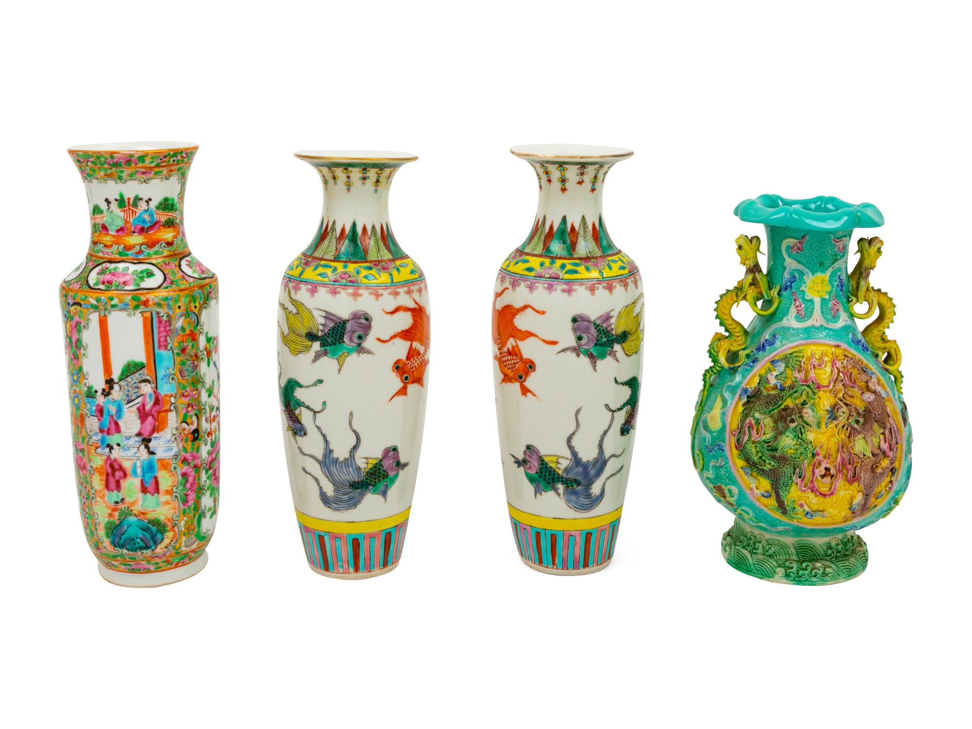 A Group of Four Chinese Porcelain Vases