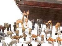 A Large Noah’s Ark with Lift-Off Cover and Large Number of Paired Animals