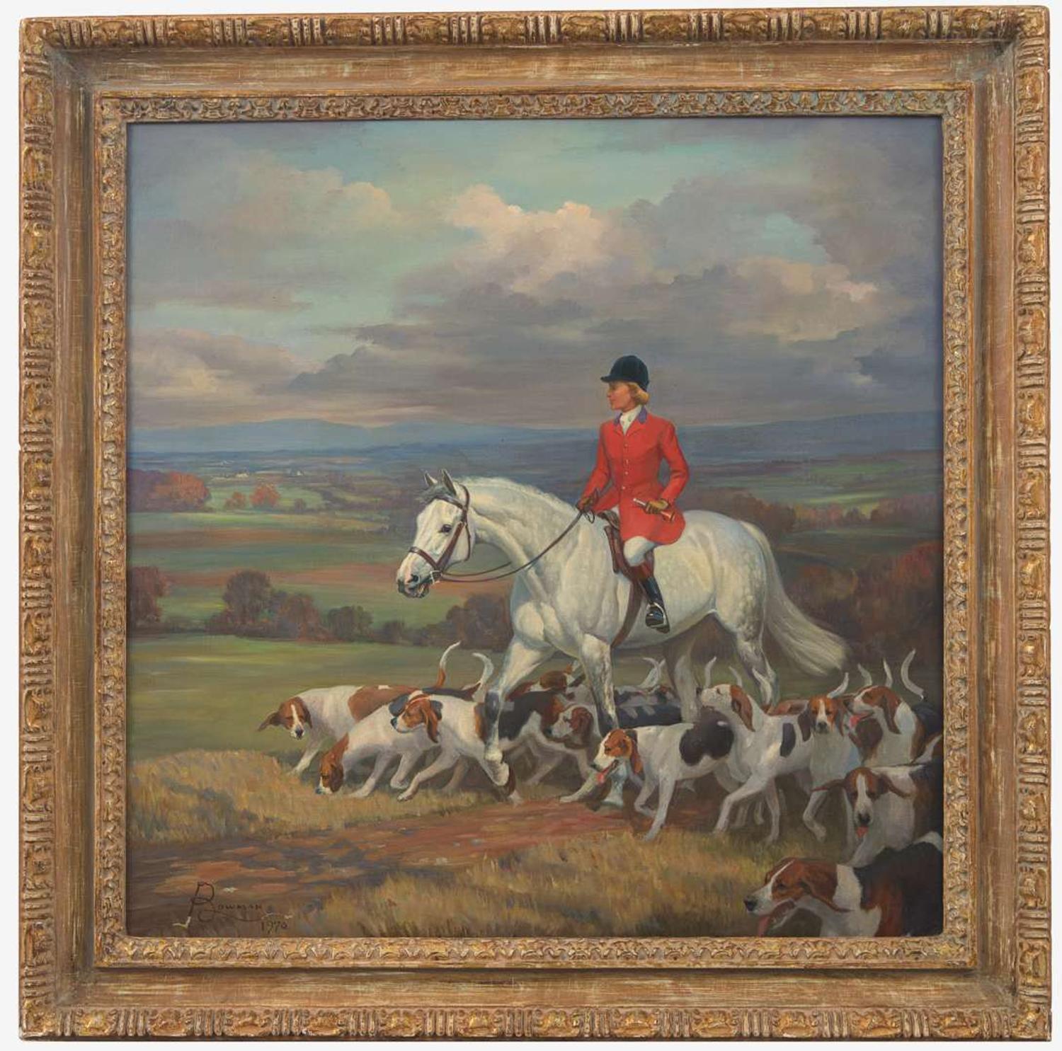 Jean Bowman (American, 1917–1994) - Roberta M. Watson, MFH, Westmoreland Hounds on ‘Charley’