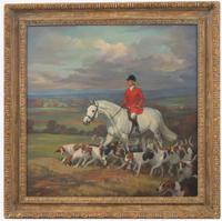 Jean Bowman (American, 1917–1994) - Roberta M. Watson, MFH, Westmoreland Hounds on ‘Charley’