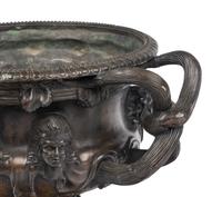 A Pair of French Patinated Bronze Warwick Vases