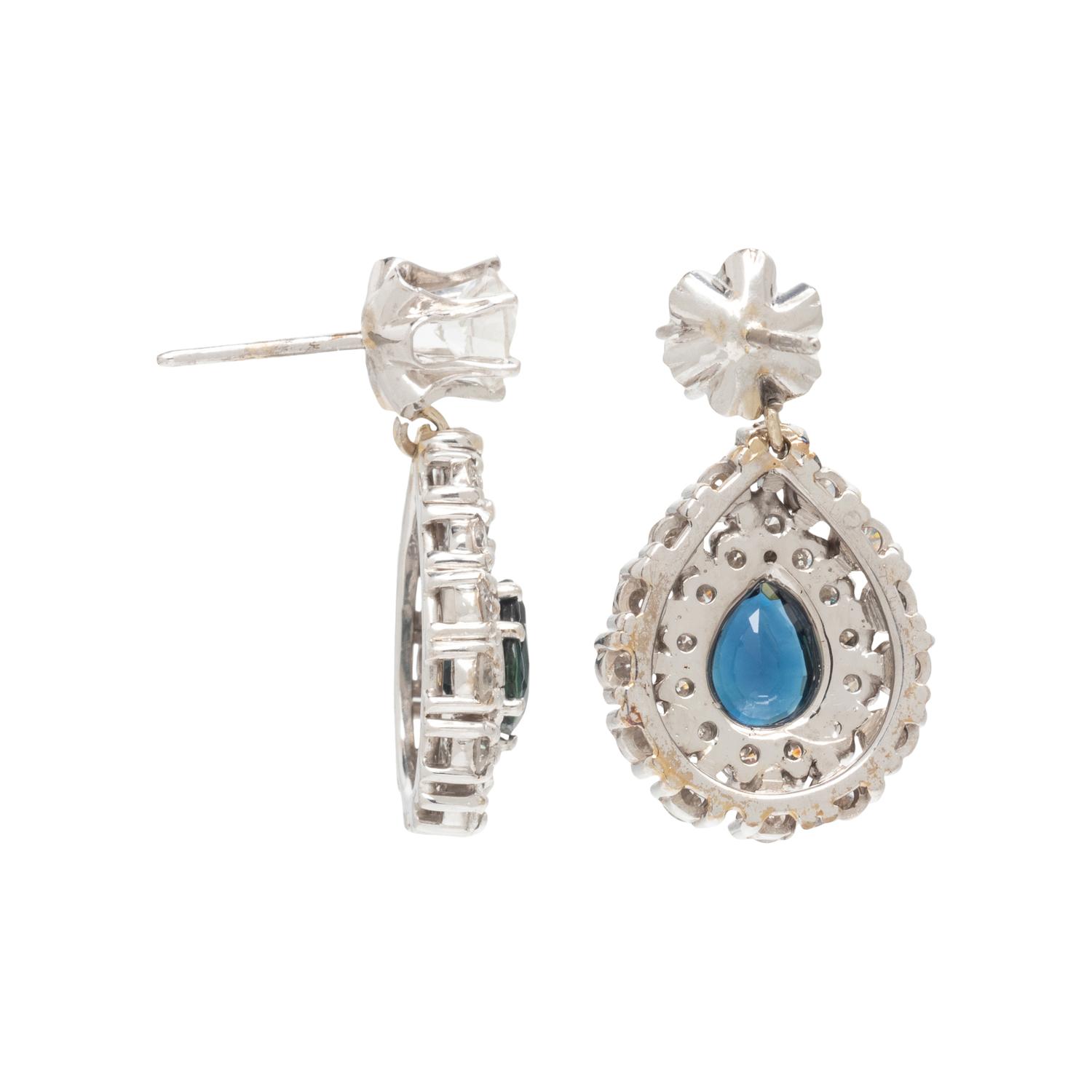 DIAMOND AND SAPPHIRE EARRINGS
