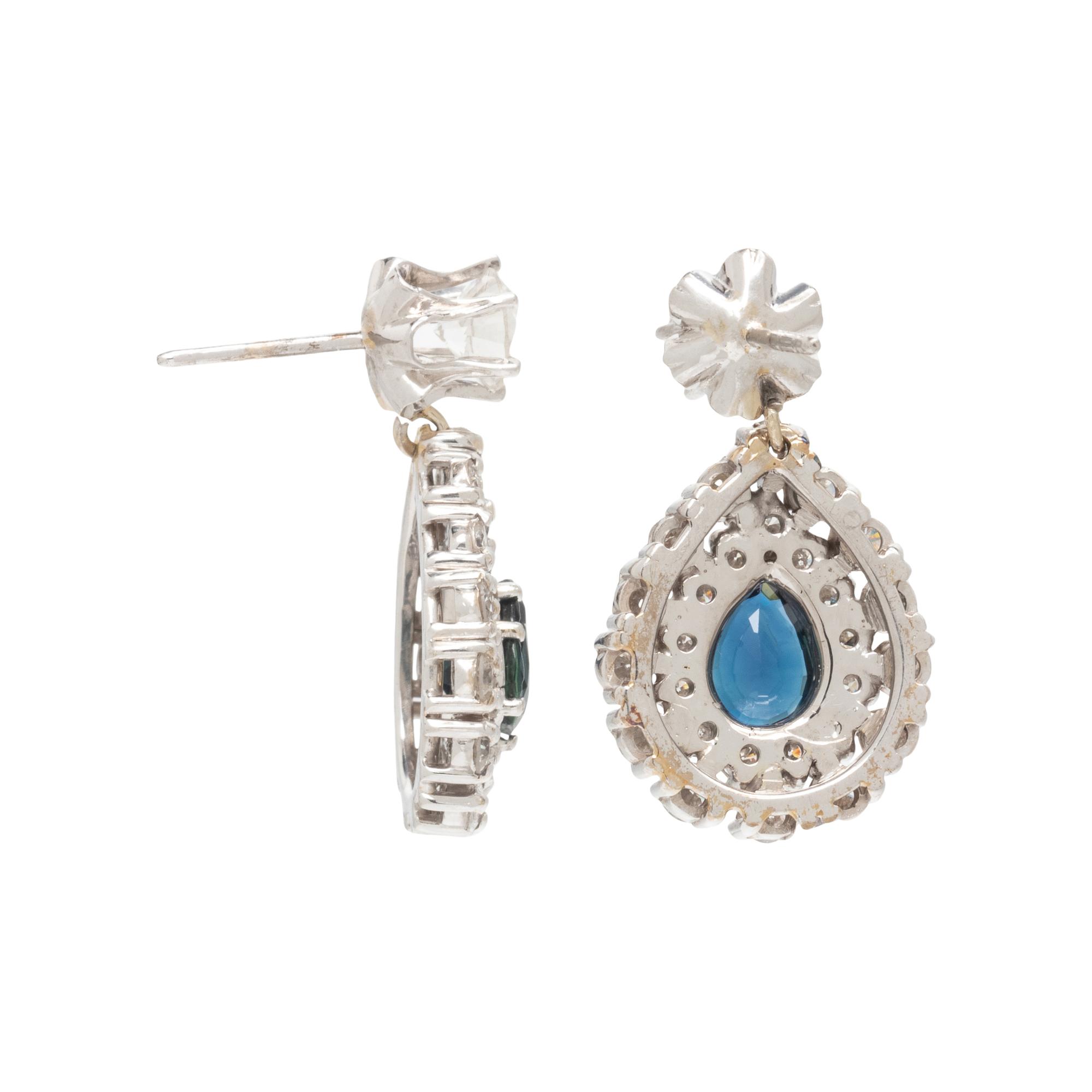 DIAMOND AND SAPPHIRE EARRINGS