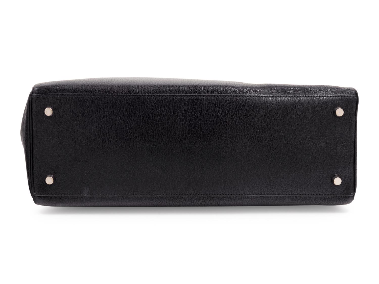 Hermès Black Leather 35cm Kelly Bag, 2001