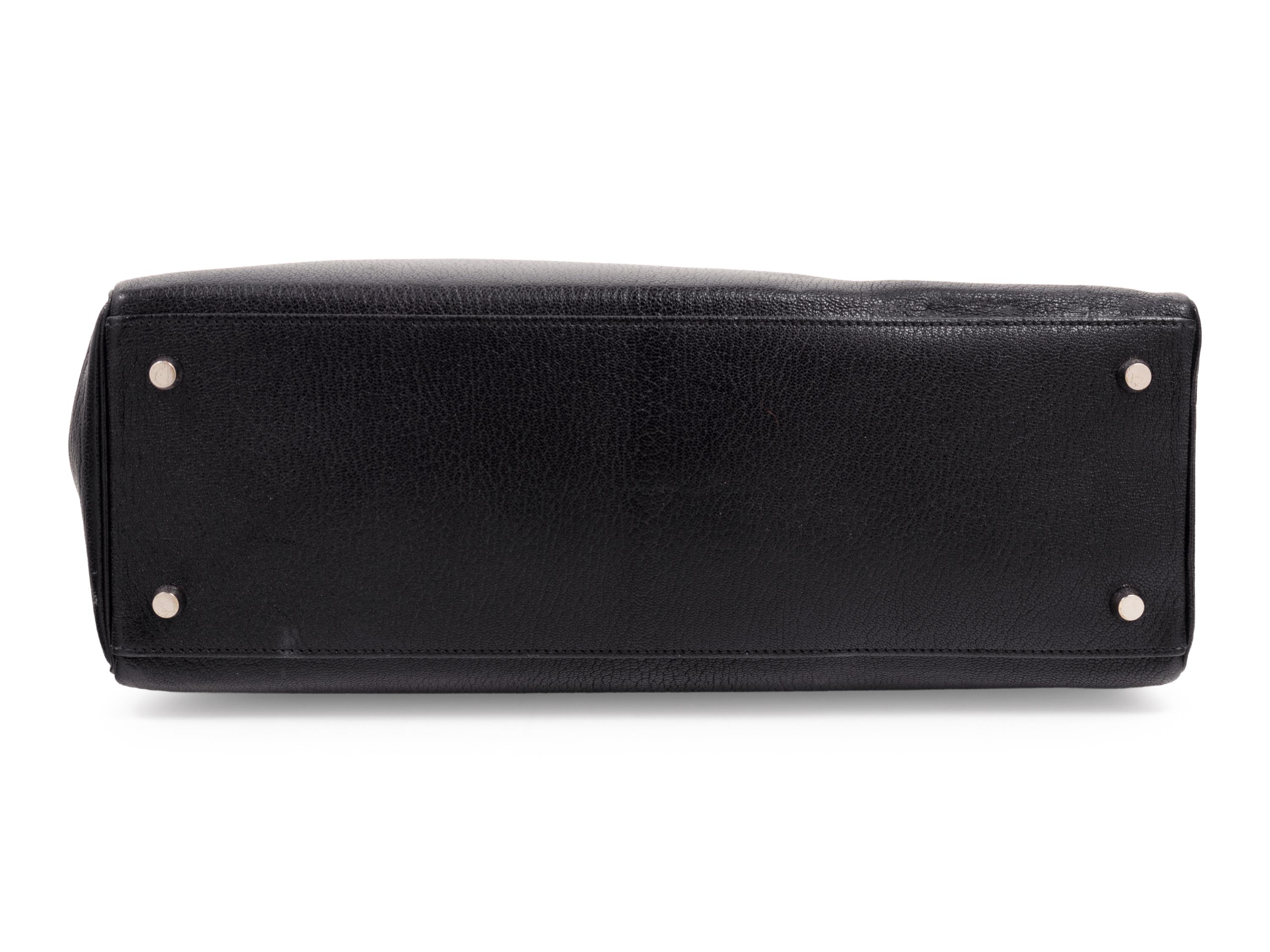 Hermès Black Leather 35cm Kelly Bag, 2001