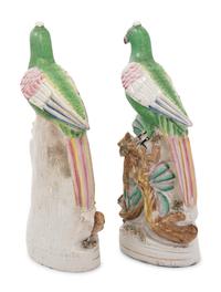 A Pair of Staffordshire Bird Figures