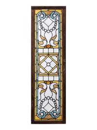 Two Leaded and Stained Glass Window Panels