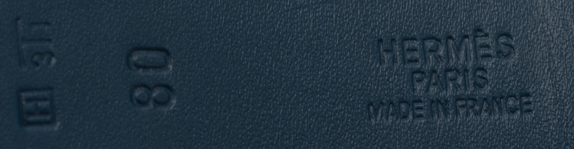 Hermès, Black/Blue Reversible Constance Belt