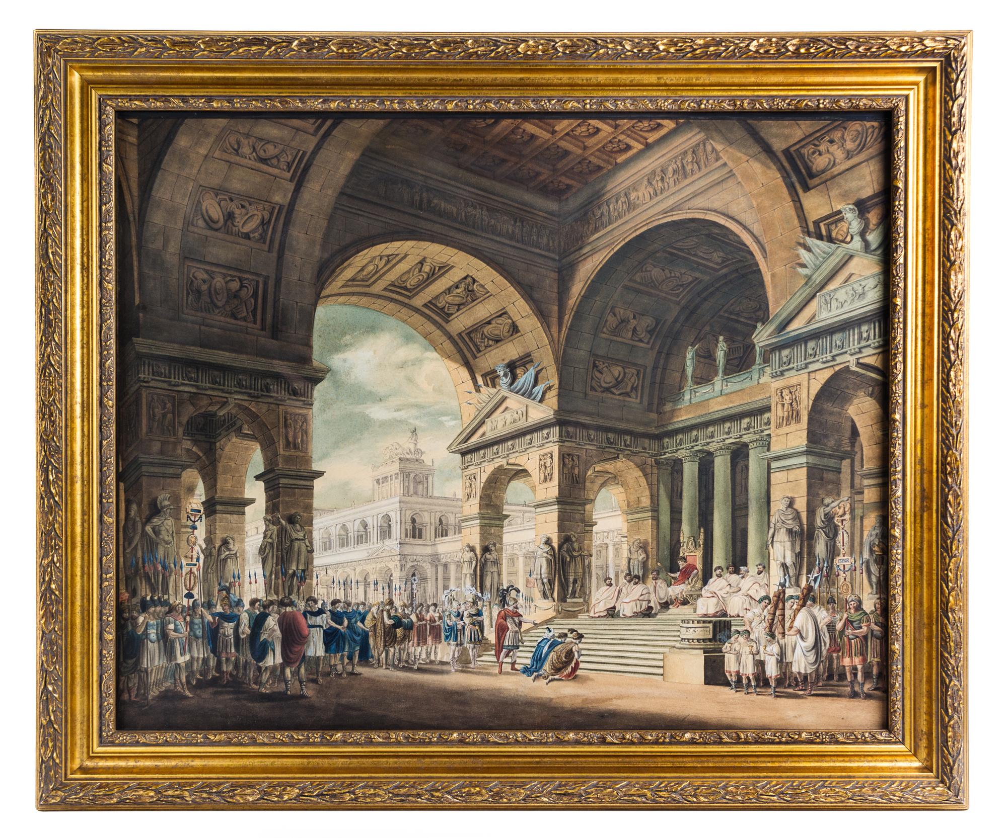 Artist Unknown, (Italian, 19th Century), Classical Scenes, 1876 (two works)