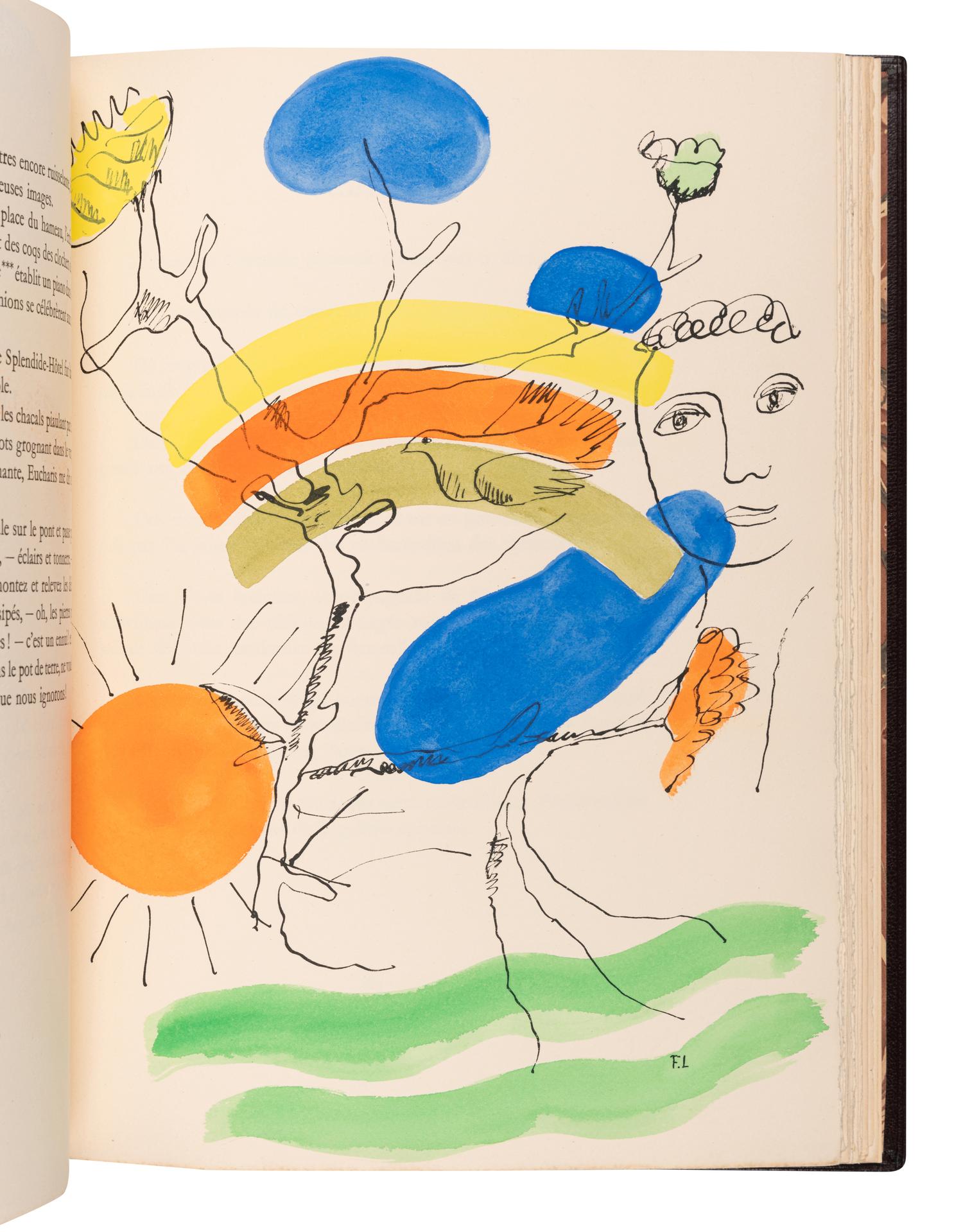 [ARTIST'S BOOK]. LÉGER, Fernand, illustrator (1881-1955). -- RIMBAUD, Arthur (1854-1891). Les Illuminations. Lausanne: Grosclaude Éditions des Gaules, [1949].