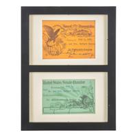 [Presidential] Johnson, Lyndon B. Group of 2 Congressional Chamber visitor passes, signed