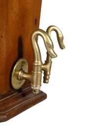 A French Provincial Fruitwood or Walnut Lavabo and Basin on Stand