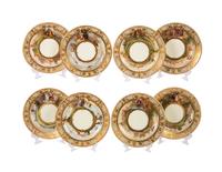 Eight Dresden Ambrosius Lamm Porcelain Opera Cabinet Plates