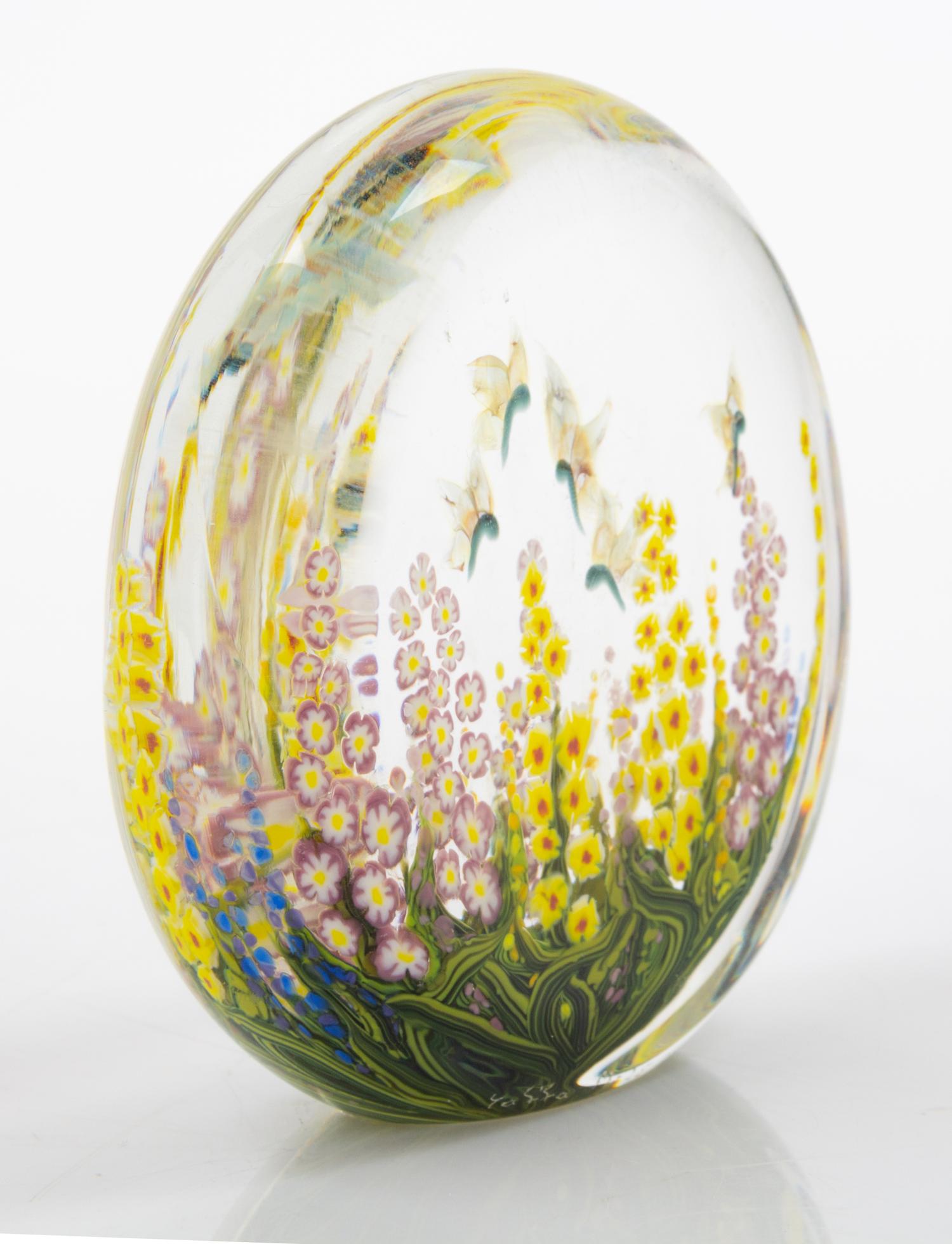 Yaffa Sikorsky, (American, b. 1951), Memories, glass paperweight