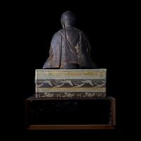 A Japanese Wood Figure of a Rakan, Edo Period