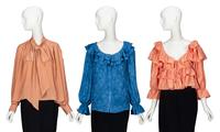 CHLOÉ, THREE SILK BLOUSES