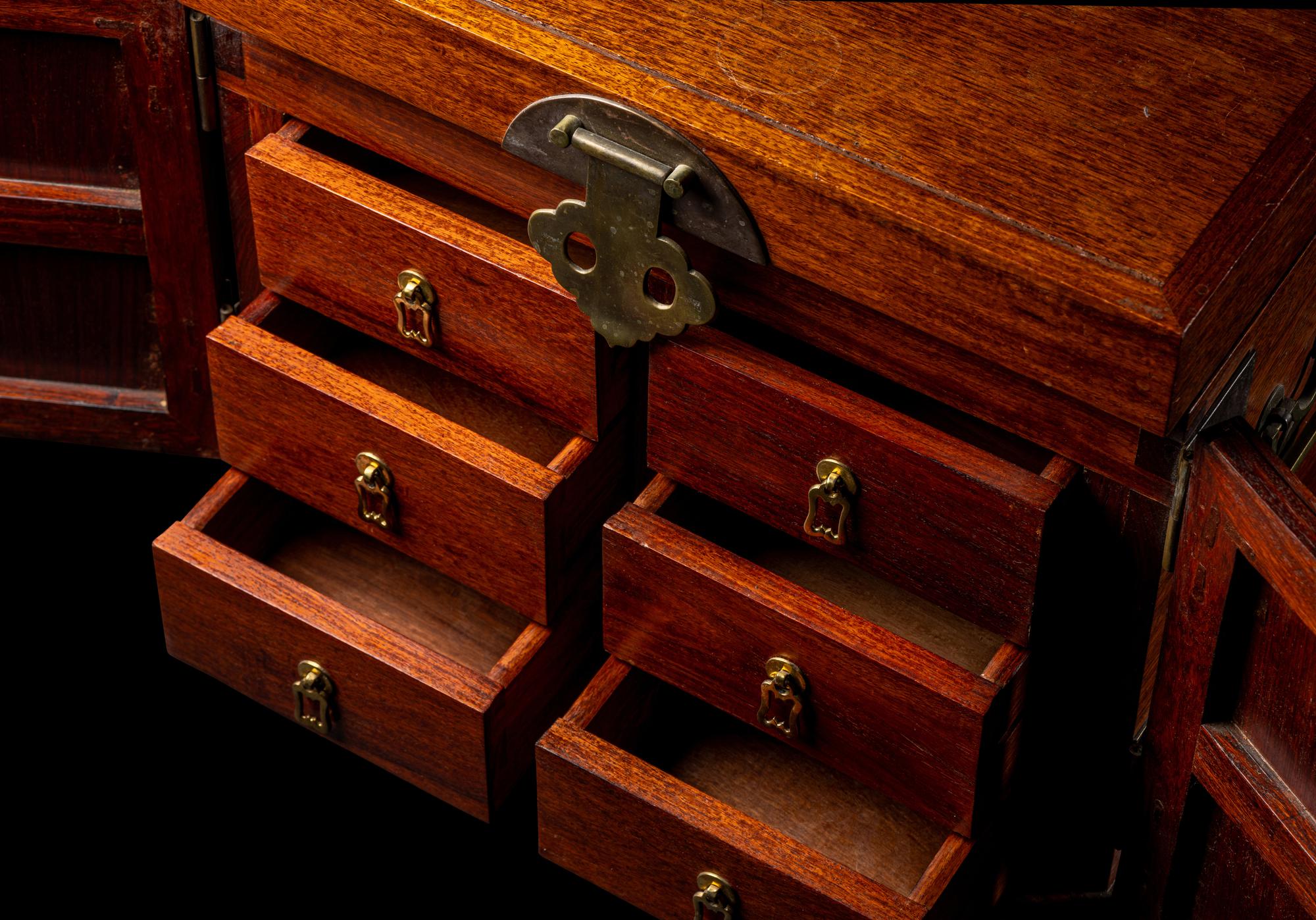 A Chinese Huali Wood Seal Chest