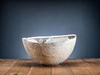 Mimbres Black-on-White Pottery Bowl