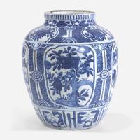 A large blue and white "Kraak" porcelain jar 青花克拉克大罐 Ming dnasty, 17th century ? ????