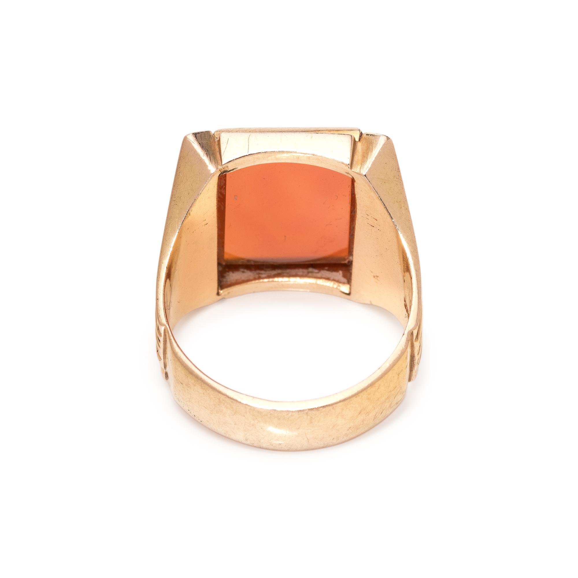 ROSE GOLD AND CARNELIAN RING