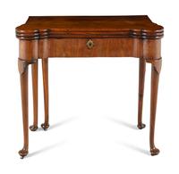 A George II Mahogany Triple Flip-Top Game Table