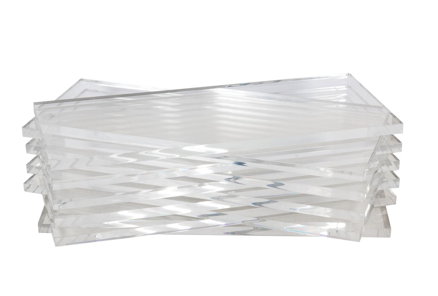 A Group of Lucite Shelves