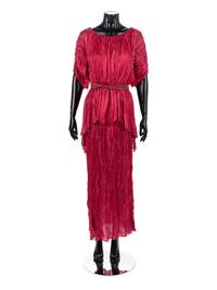 Mariano Fortuny Peplos Dress with Belt, Early Twentieth Century
