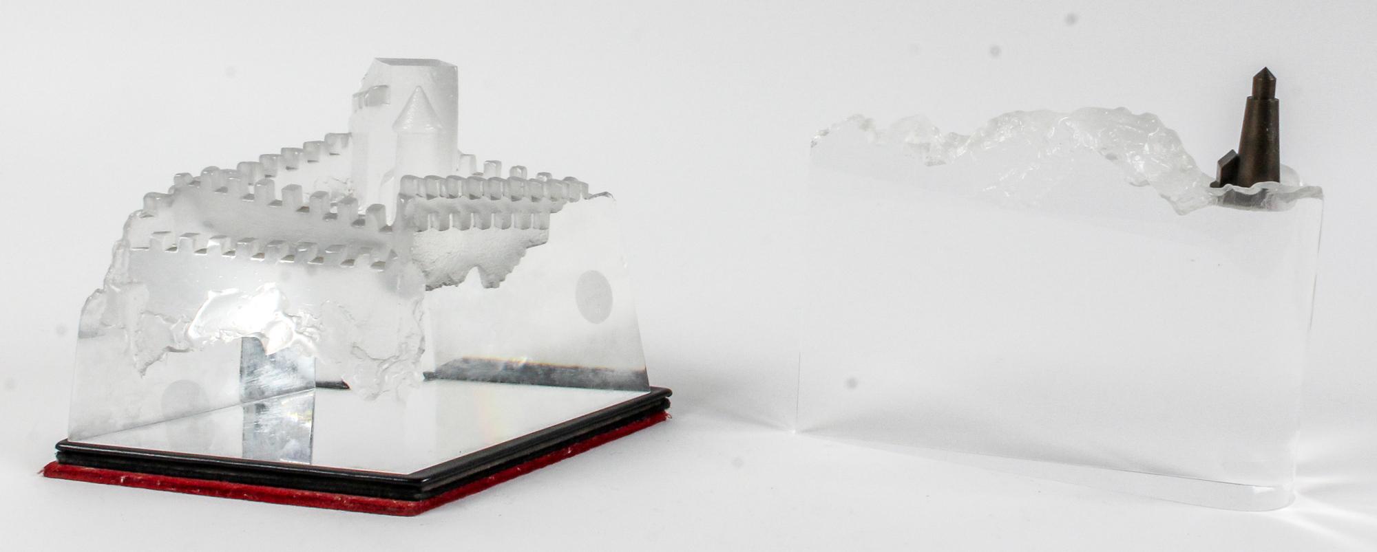 Two Steuben Glass Sculptures Width of first 8 1/2 inches. — 20TH CENTURY