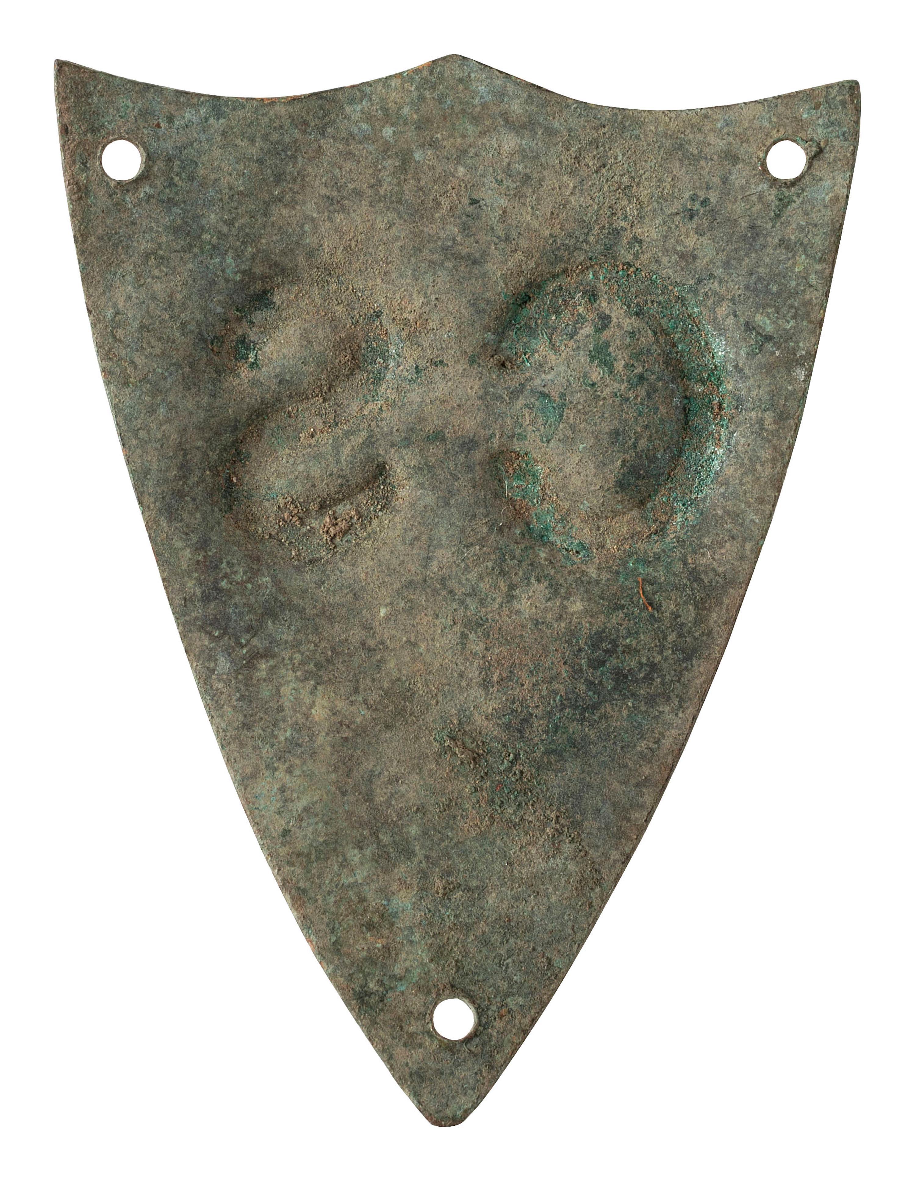 [CIVIL WAR]. Confederate cavalry saddle pommel shield relic.