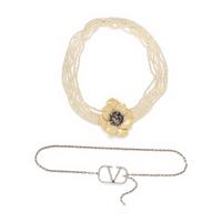 VALENTINO, FLOWER NECKLACE & CHAIN BELT