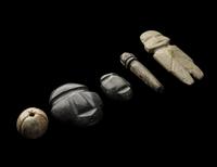 Five Mezcala Stone Objects and One Bronze Axe