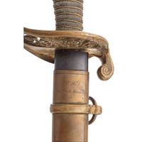 US Model 1850 Foot Officer's Sword Inscribed to CHT - Charles H. Tobey of the 58th Mass Volunteers - WIA at Spotsylvania and Petersburg, POW Petersburg
