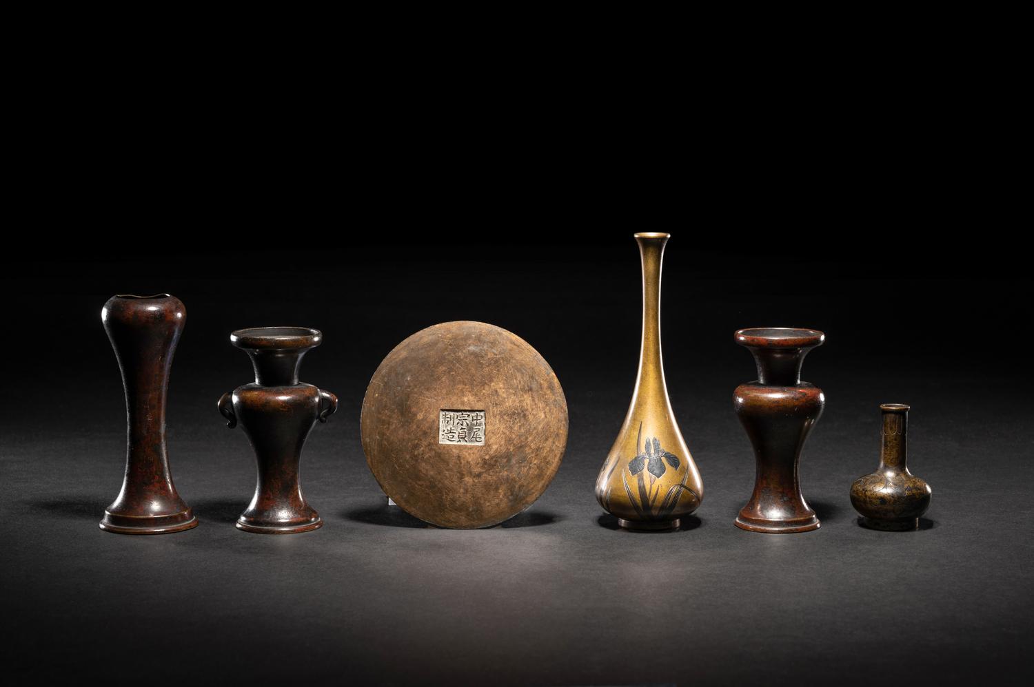 Six Japanese Bronze Articles