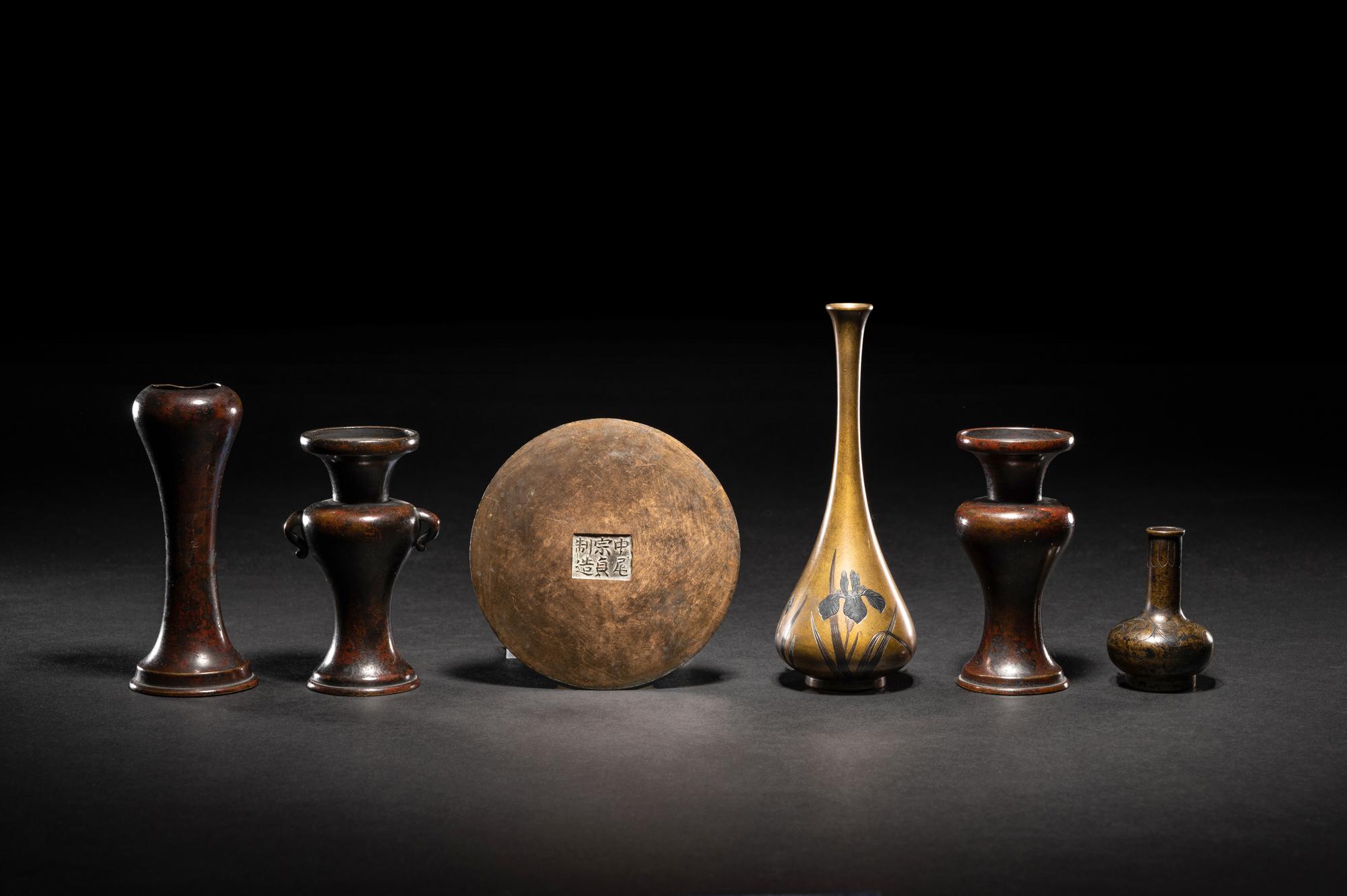Six Japanese Bronze Articles
