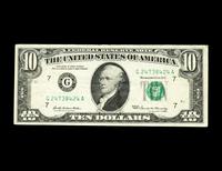 [ERROR] A Series 1969 $10 Federal Reserve Note Offset Printing Front-To-Back Error