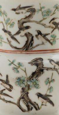 Five Chinese Famille Rose Porcelain Wares