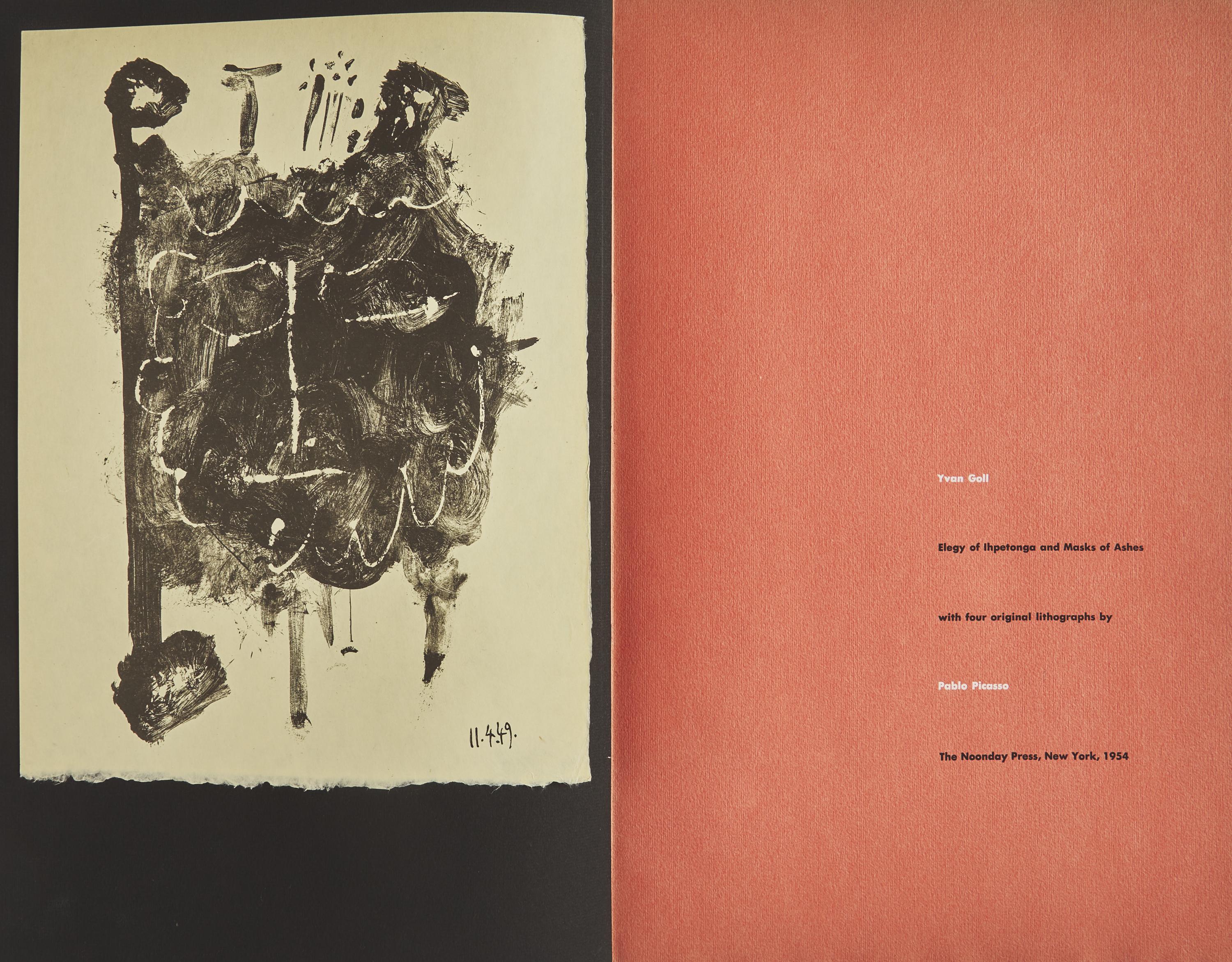 [Picasso, Pablo] Goll, Yvan. Elegy of Ihpetonga and Masks of Ashes
