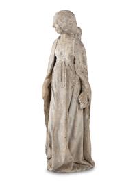 A French Limestone Figure of the Foolish Virgin