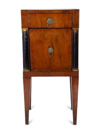 A Pair of Italian Part Ebonized Walnut Commodini — 19TH CENTURY