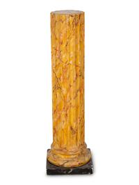 A Simulated Marble Painted Pedestal