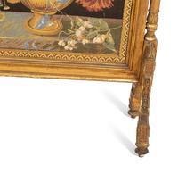 A Louis XVI Style Giltwood Fire Screen with Needlework Panel