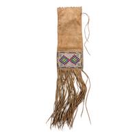 Cree Beaded Hide Tobacco Bag